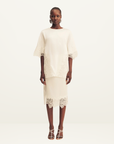 Shona Joy Eniko Lace T-Shirt in Ivory