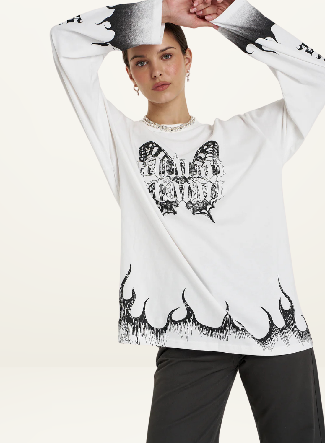 Summi Summi Eden LS Tee in Lily White