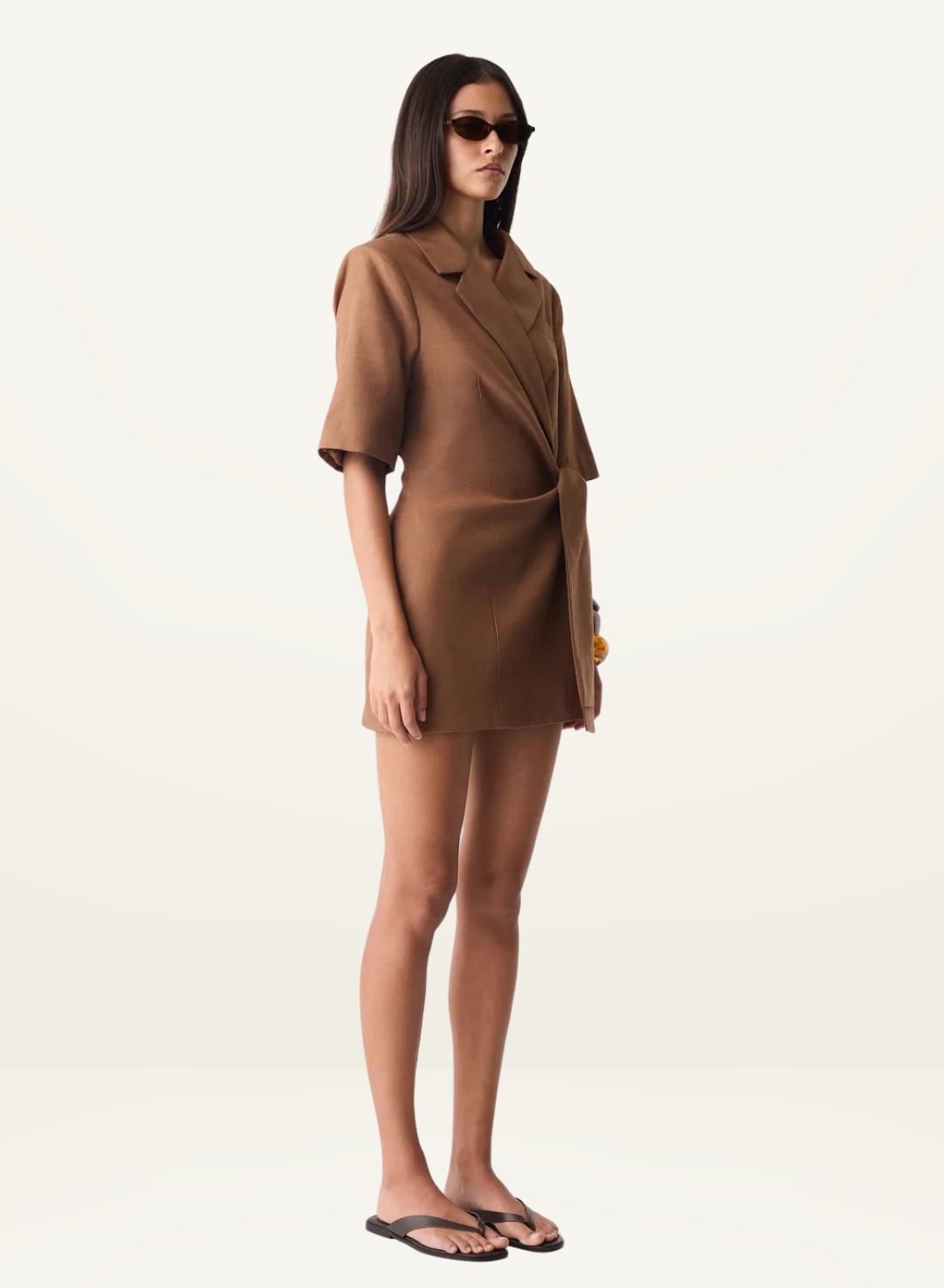 Esmaee Paragon Blazer Dress in Brown
