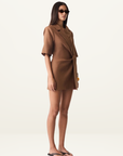 Esmaee Paragon Blazer Dress in Brown