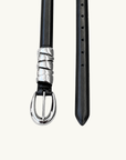 Aelia Molten Silver Loop Belt in Black