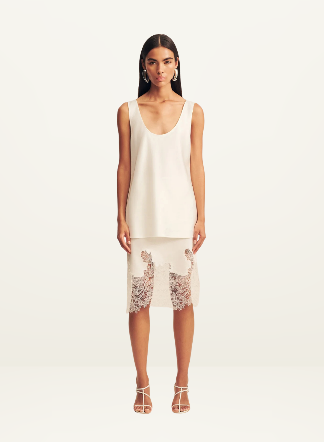 Shona Joy Savanna Scoop Neck Top in Ivory