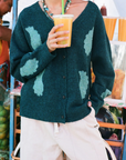 Kinga Csilla Mare Nota Cardigan in Ocean