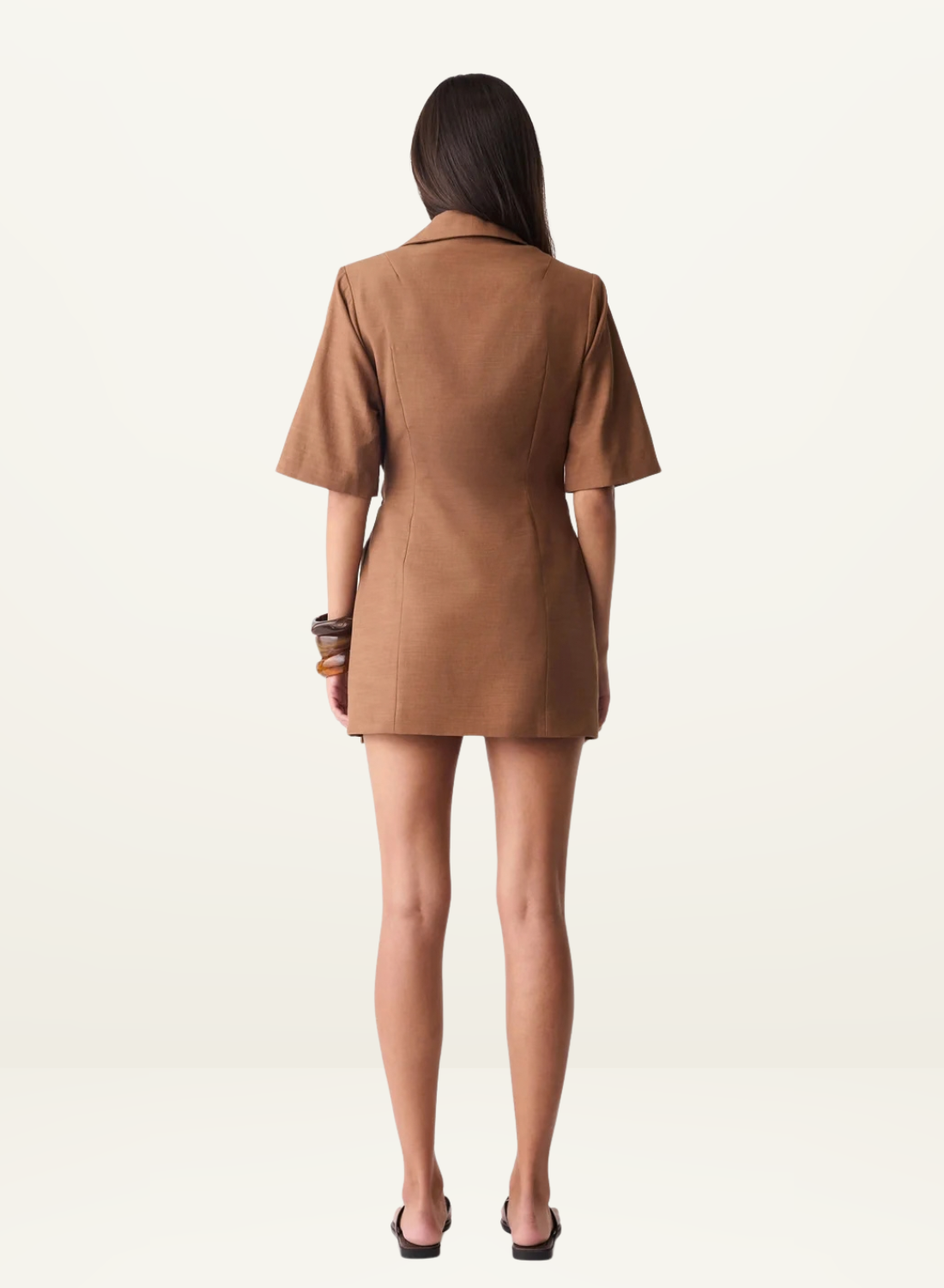 Esmaee Paragon Blazer Dress in Brown