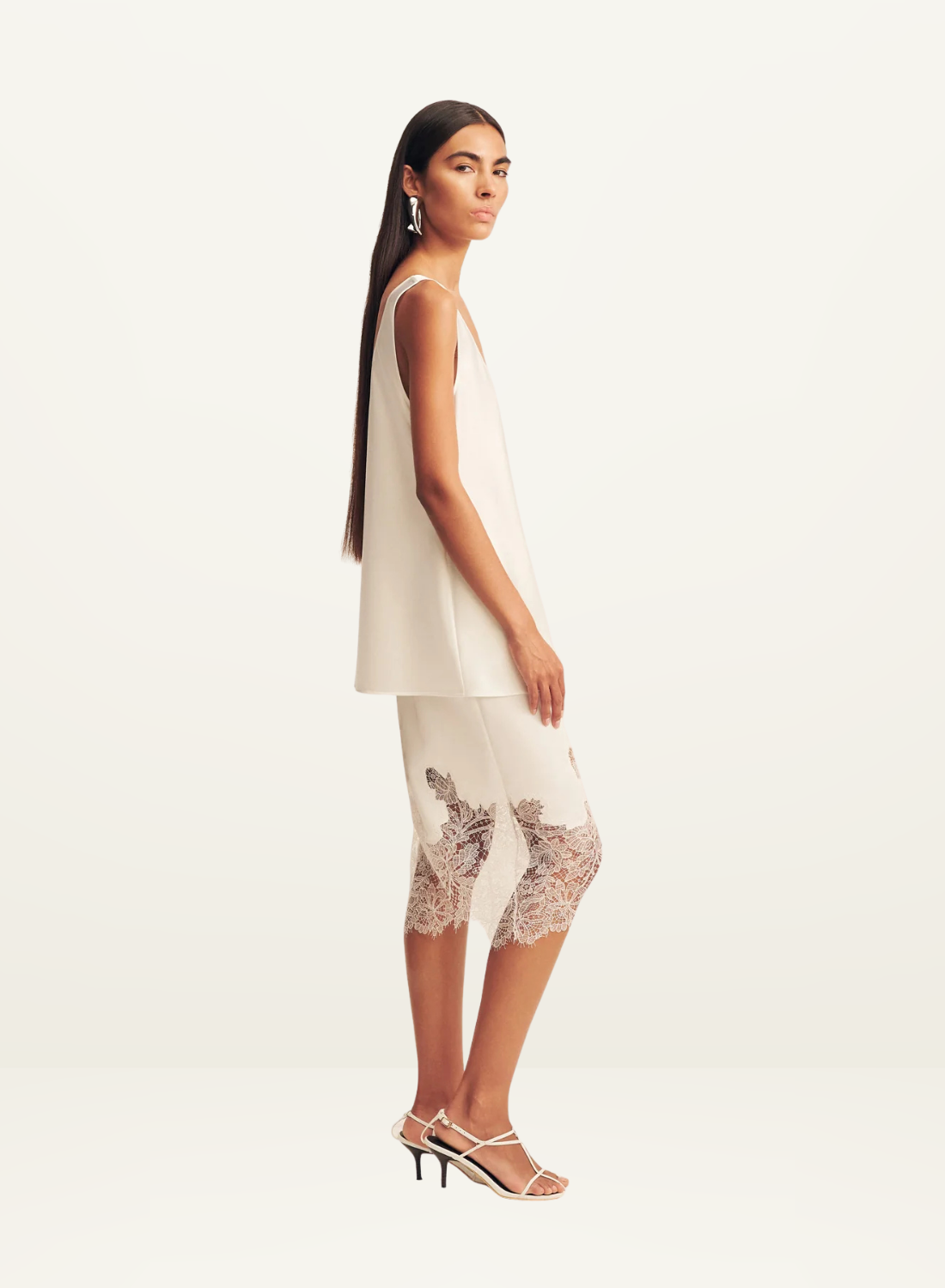 Shona Joy Savanna Scoop Neck Top in Ivory