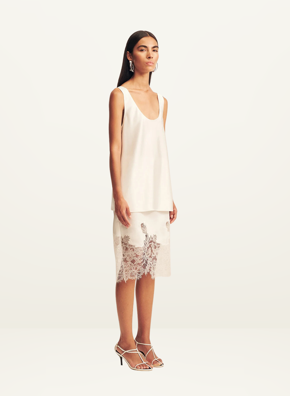 Shona Joy Savanna Scoop Neck Top in Ivory