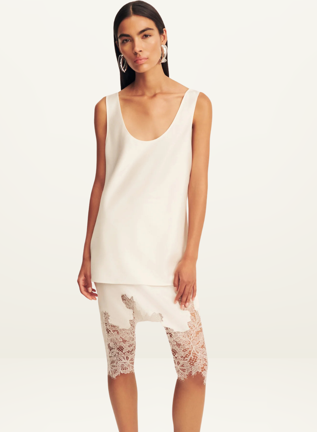 Shona Joy Savanna Scoop Neck Top in Ivory