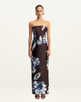 Shona Joy Elsa Panelled Strapless Maxi Dress