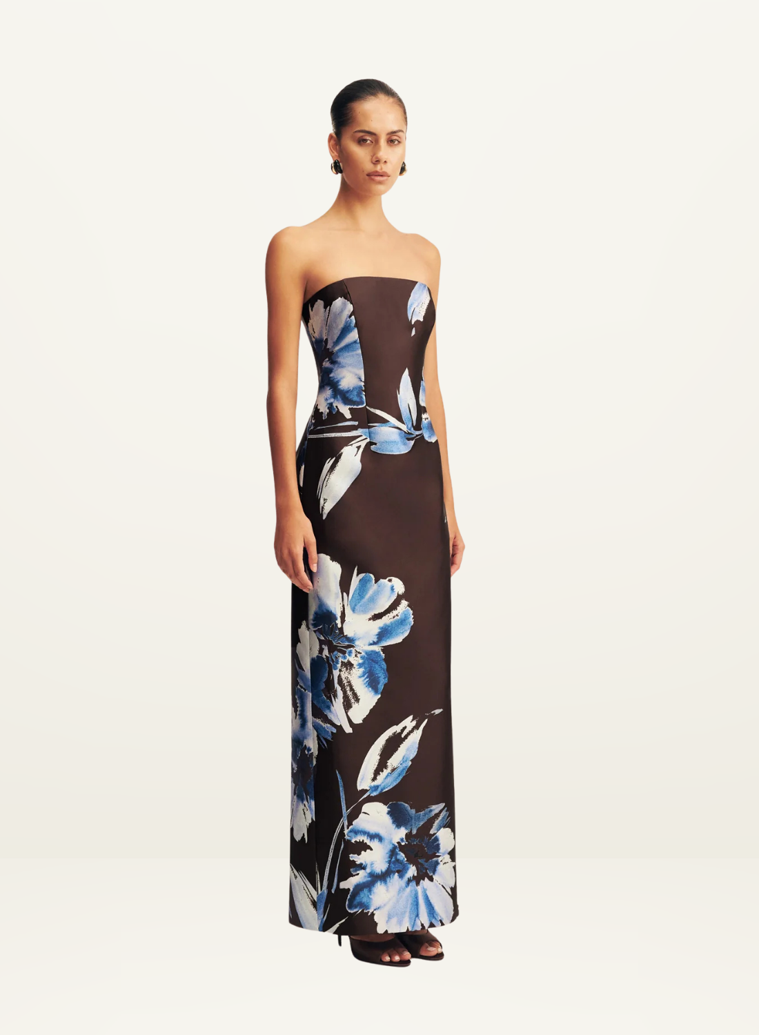 Shona Joy Elsa Panelled Strapless Maxi Dress