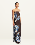 Shona Joy Elsa Panelled Strapless Maxi Dress