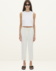 Camilla and Marc Alba Crop Rib Tank in Soft White