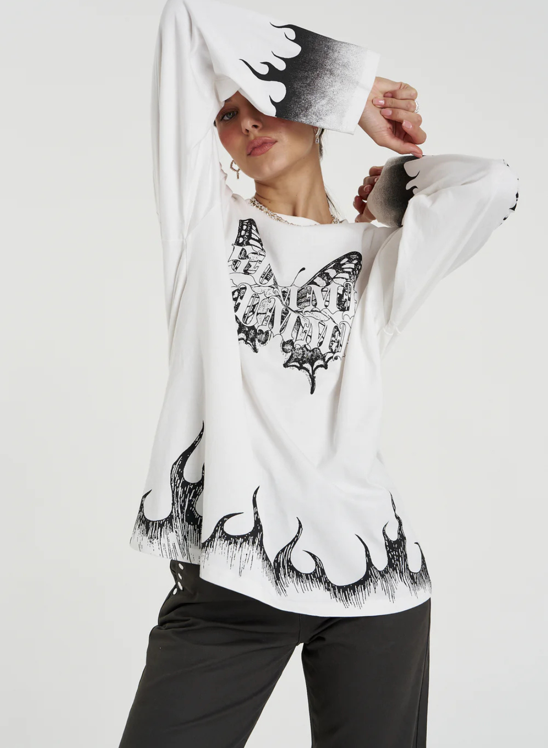 Summi Summi Eden LS Tee in Lily White