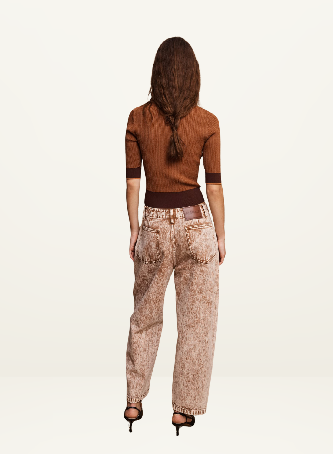 Alemais Spur Denim Cropped Jean