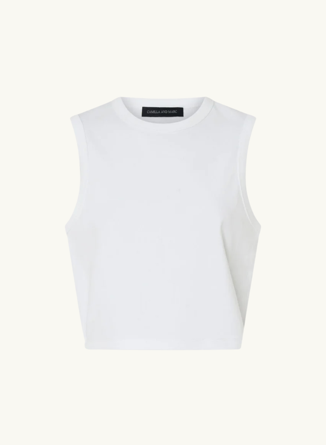 Camilla and Marc Alba Crop Rib Tank in Soft White