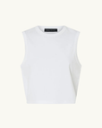 Camilla and Marc Alba Crop Rib Tank in Soft White