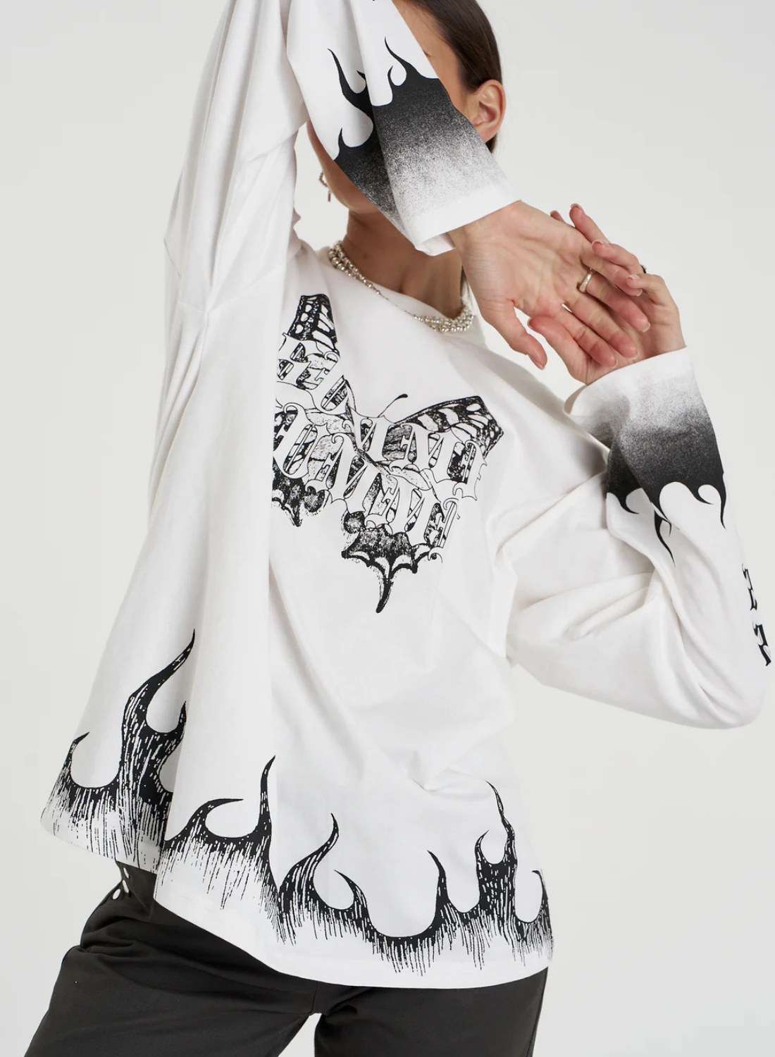 Summi Summi Eden LS Tee in Lily White