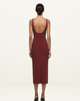 Bec + Bridge Karina Tuck Midi Dress in Sangria