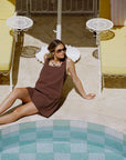 Parker Mini Dress in Chocolate
