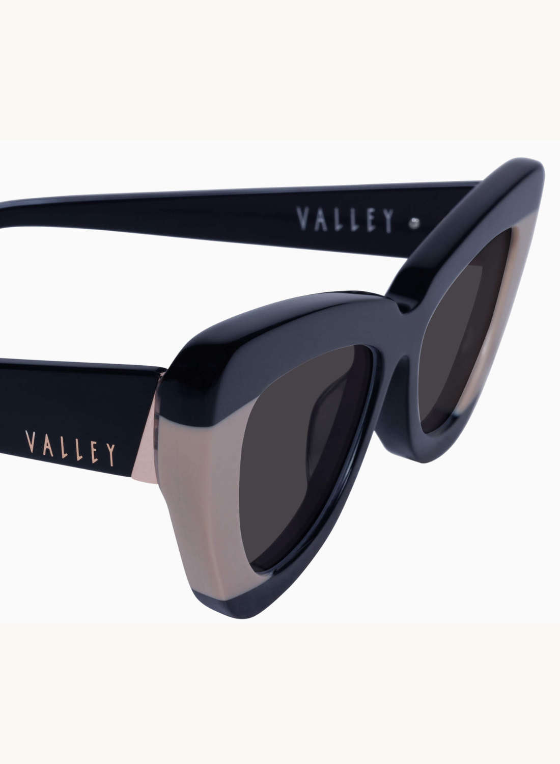 Lafayette Sunglasses GLOSS BLACK SPLICE Valley-Valley Eyewear-Frolic Girls