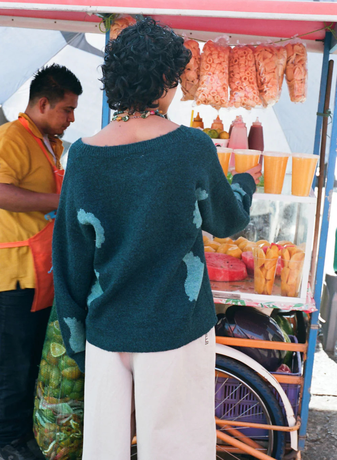 Kinga Csilla Mare Nota Cardigan in Ocean