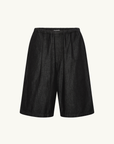 Bassike Minimal Chambray Pull On Short in Washed Black