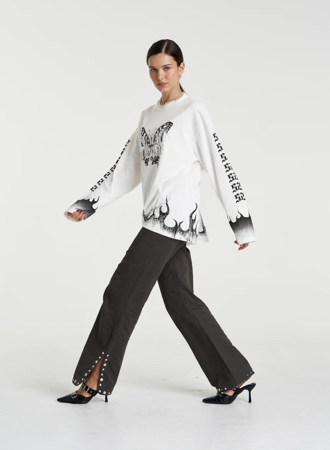 Summi Summi Eden LS Tee in Lily White