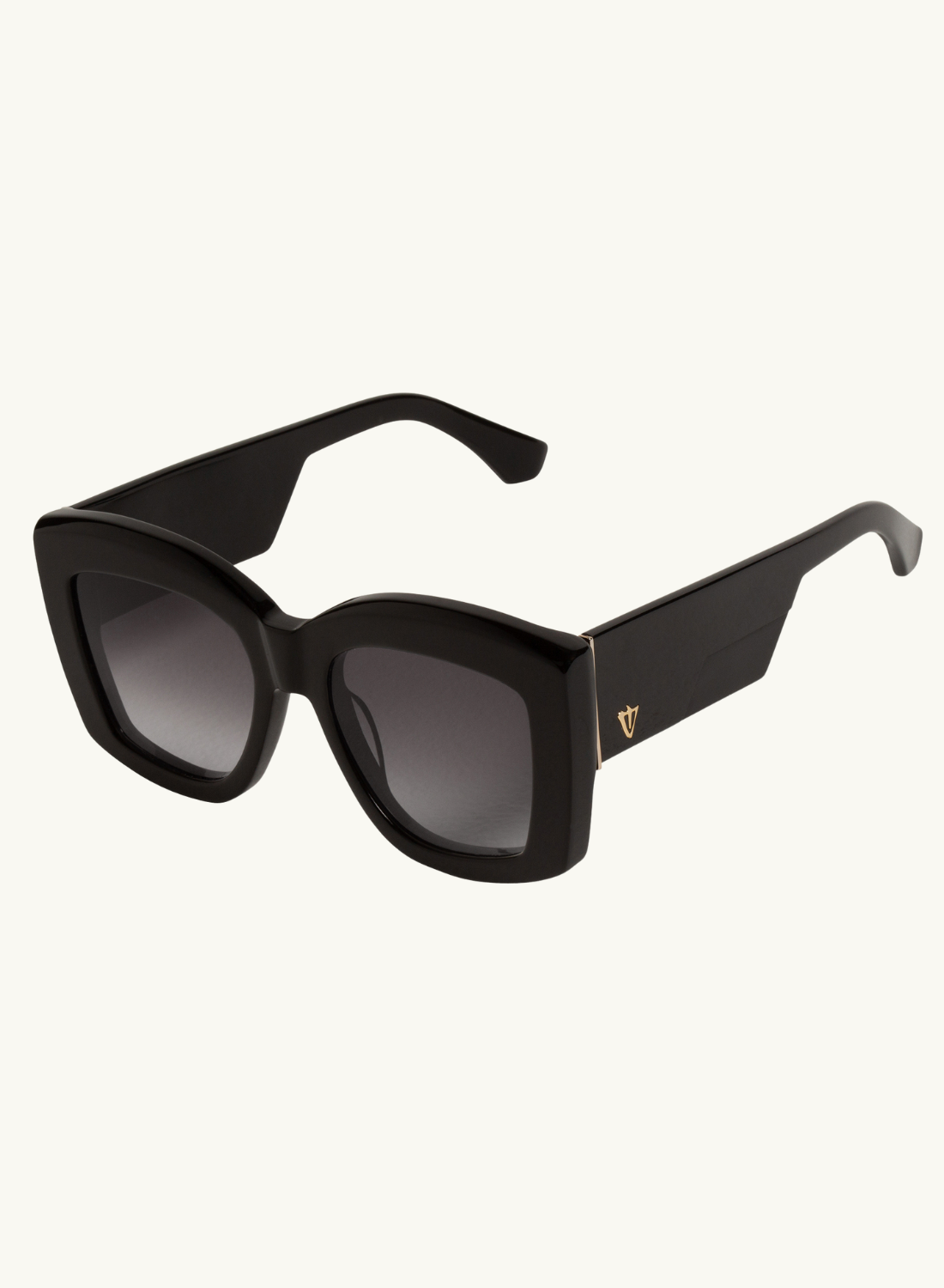 Coltrane Sunglasses GLOSS BLACK Valley-Valley Eyewear-Frolic Girls