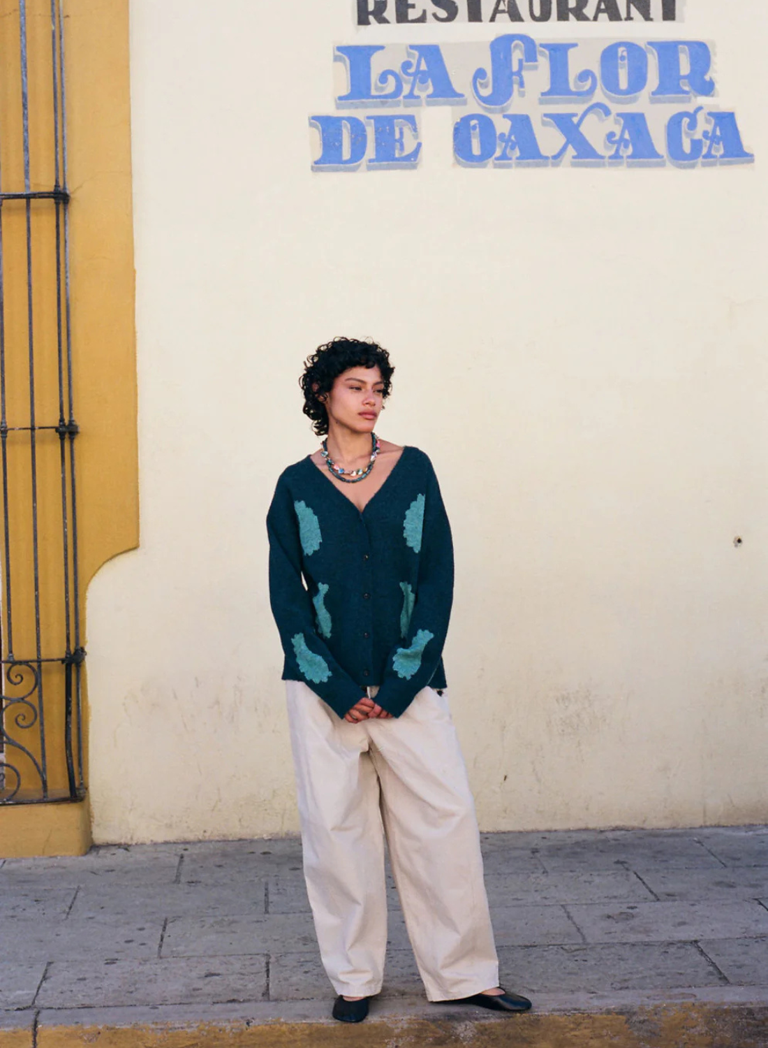 Kinga Csilla Mare Nota Cardigan in Ocean