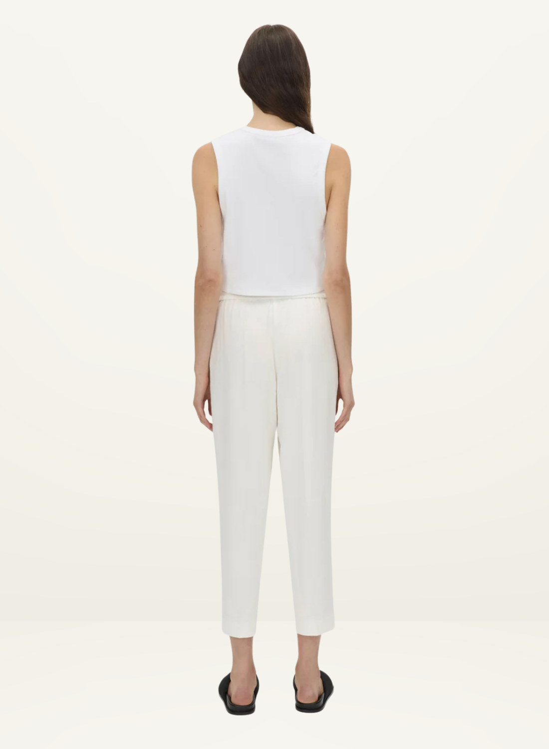 Camilla and Marc Alba Crop Rib Tank in Soft White