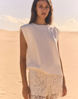 Esmaee Paramount Tee in Ivory