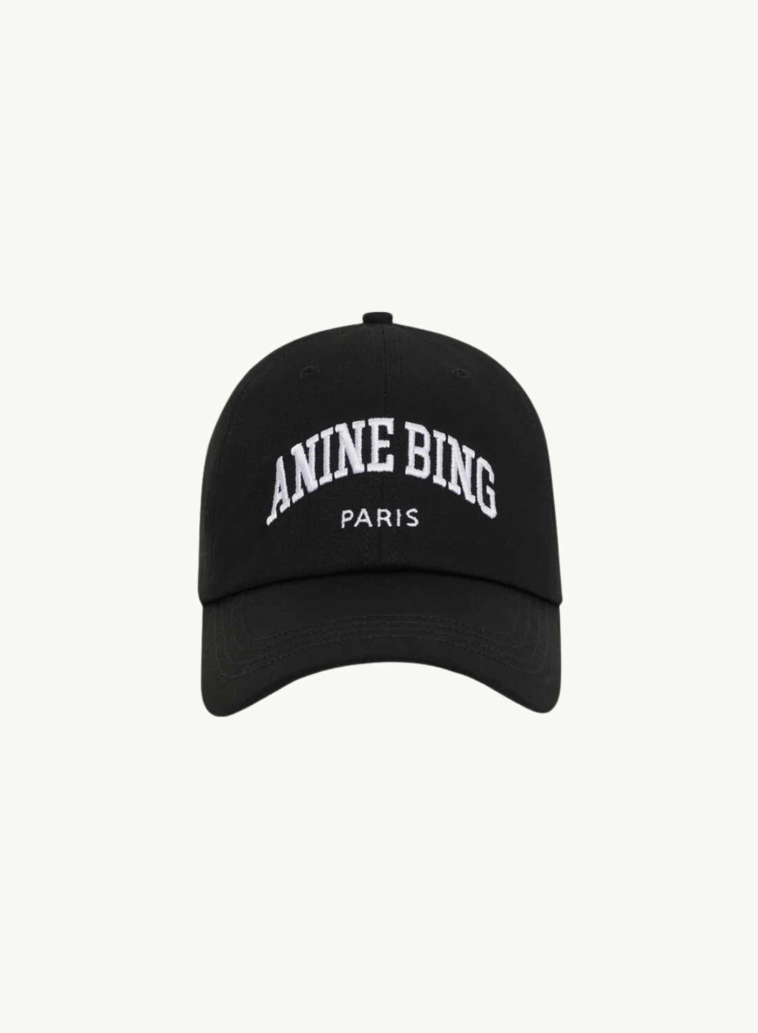 Anine Bing Jeremy Baseball Cap PARIS BLACK