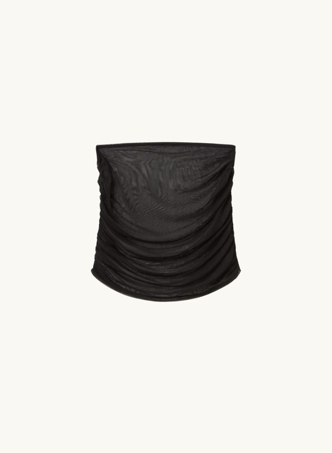 Silk Laundry Mesh Cape in Black