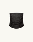 Silk Laundry Mesh Cape in Black
