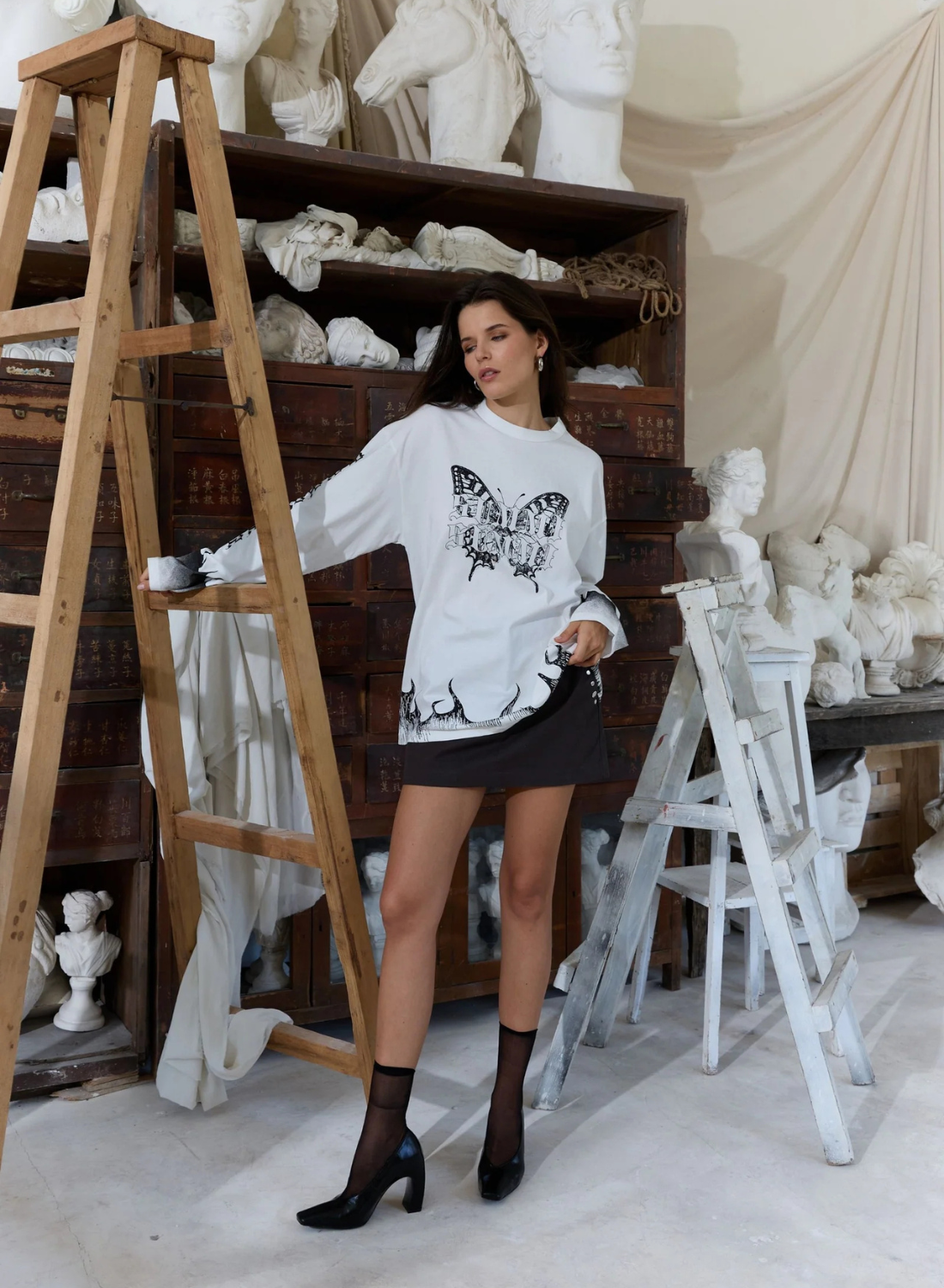 Summi Summi Eden LS Tee in Lily White