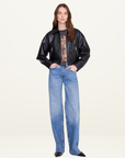 Anine Bing Cade Tee in Tiger Bing Washed Black