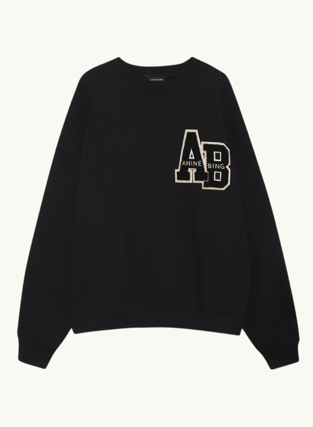 Miles Sweatshirt Letterman BLACK Anine Bing-Anine Bing-Frolic Girls