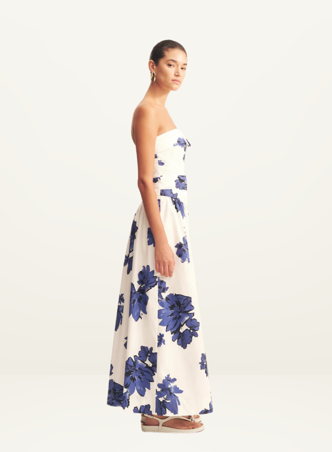 Shona Joy Enya Strapless Maxi Dress in MIDNIGHT WALLFLOWER