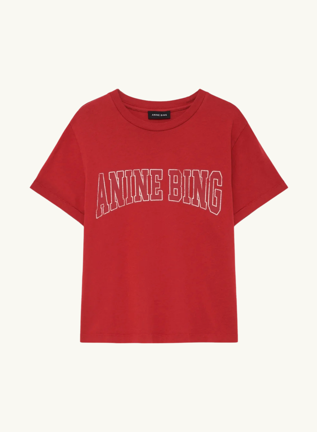 Anine Bing Shelly Tee in Tango Red