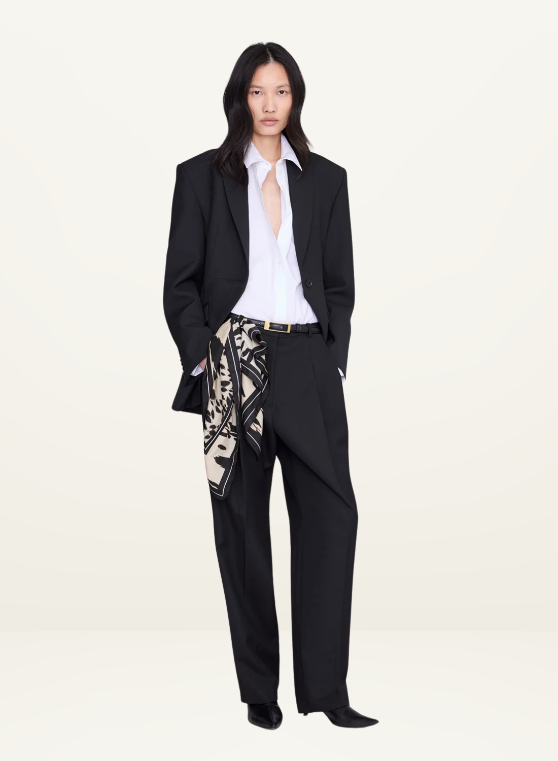 Anine Bing York Scarf Leopard