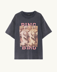 Anine Bing Cade Tee in Tiger Bing Washed Black