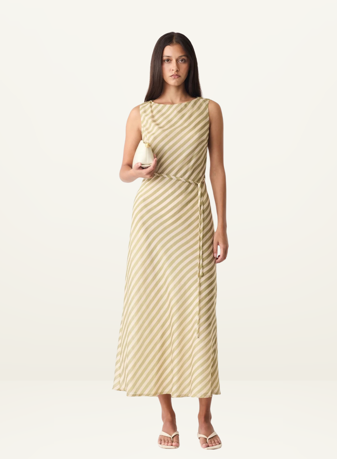 Esmaee Sahara Maxi Dress in Sage Stripe