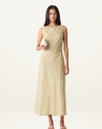 Esmaee Sahara Maxi Dress in Sage Stripe