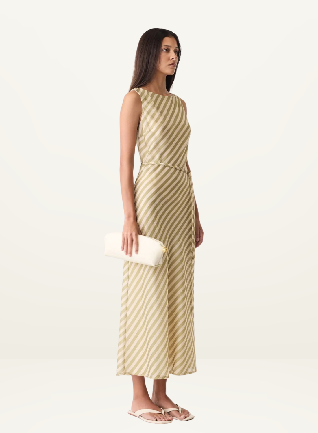 Esmaee Sahara Maxi Dress in Sage Stripe