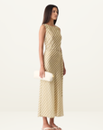Esmaee Sahara Maxi Dress in Sage Stripe