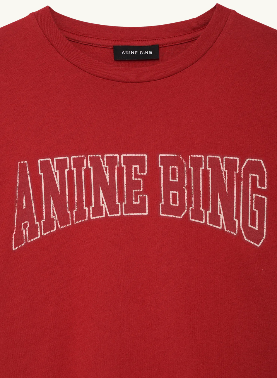 Anine Bing Shelly Tee in Tango Red