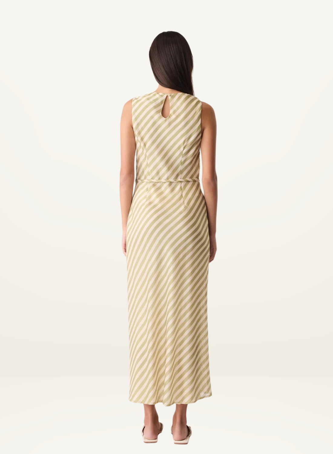 Esmaee Sahara Maxi Dress in Sage Stripe