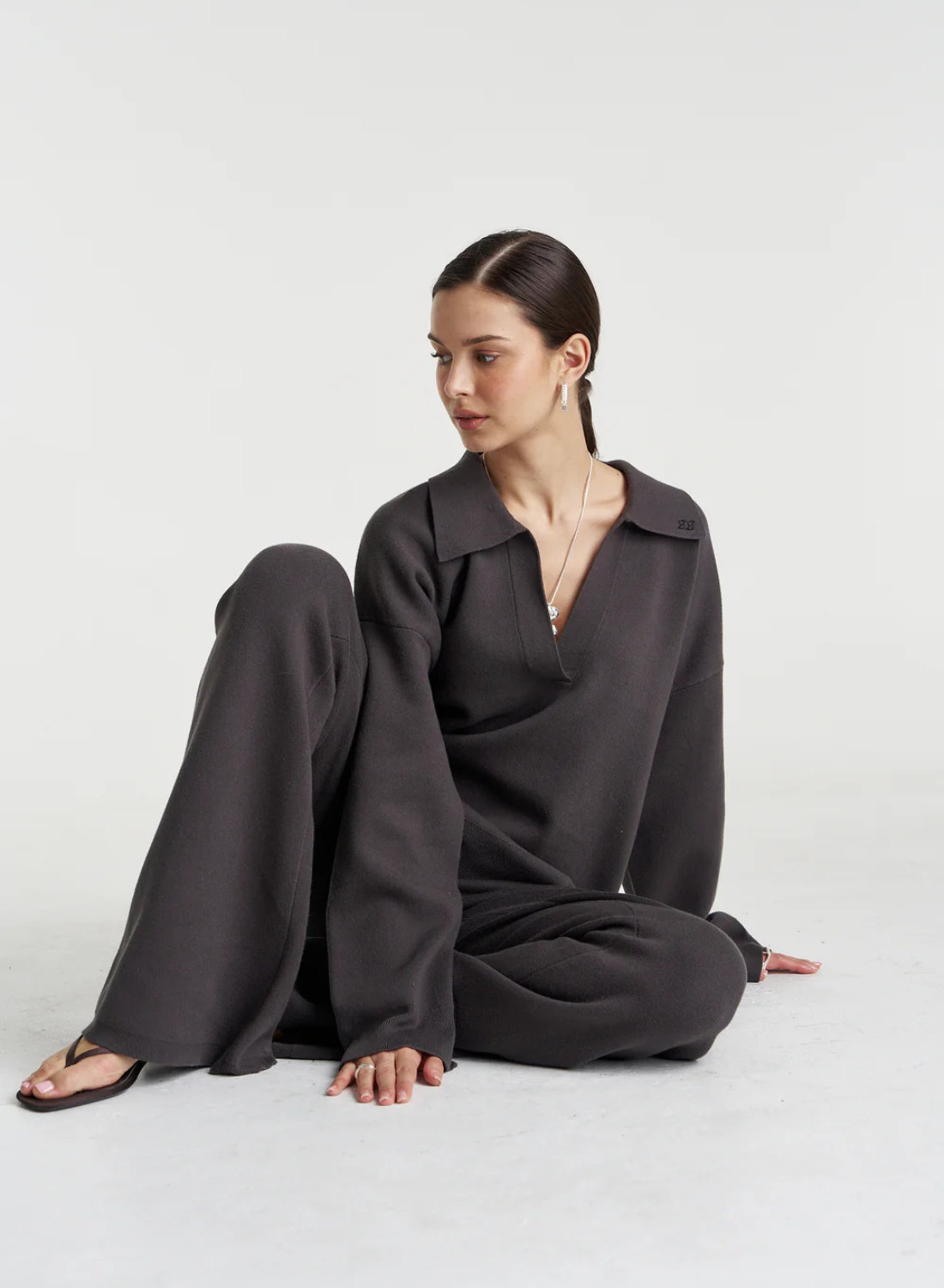 Summi Summi Lounge Knit Pant in Shadow