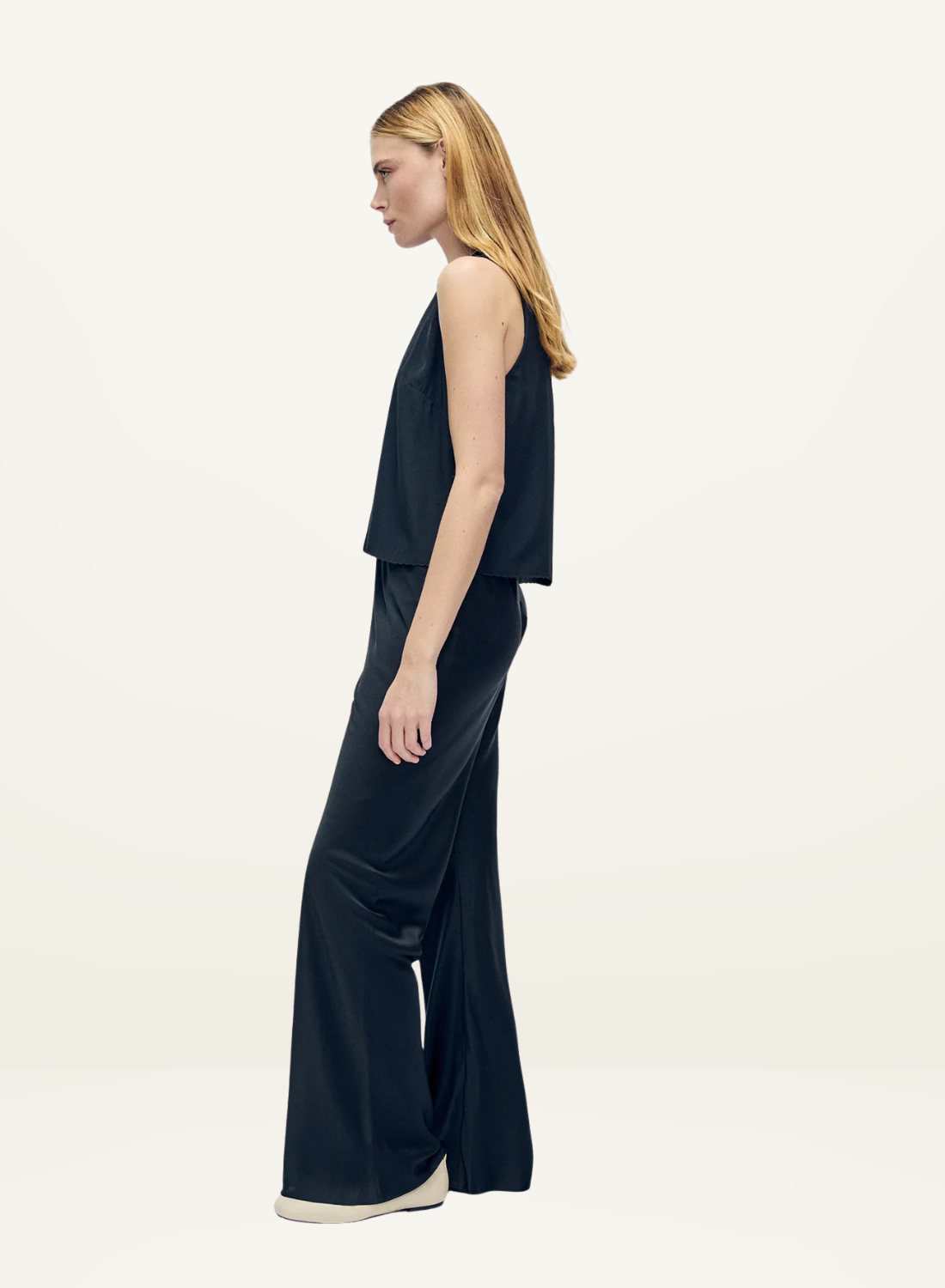 Silk Laundry CDC Bias Cut Pant in Black