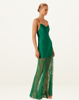 Elle Silk Lace Cowl Maxi Dress EMERALD GREEN Shona Joy-Shona Joy-Frolic Girls