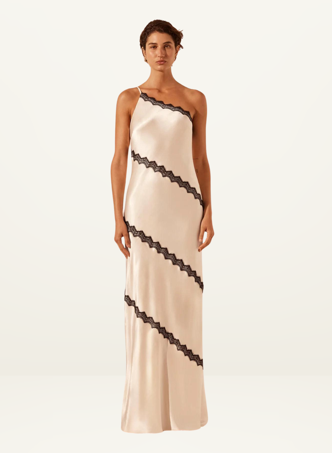 Camille Lace Asymmetrical Maxi Dress CREAM Shona Joy-Shona Joy-Frolic Girls